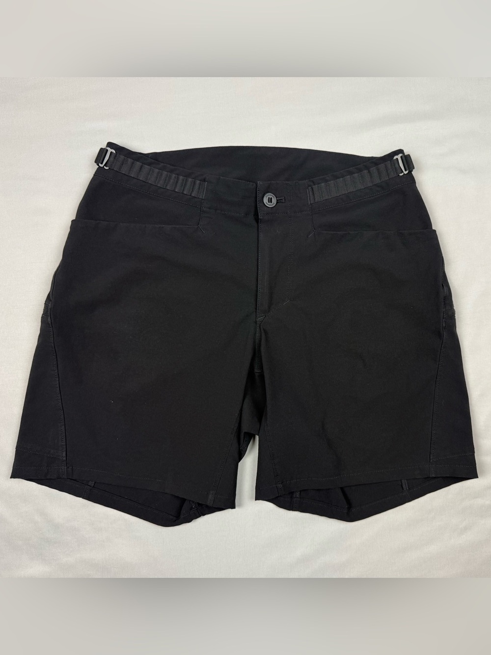 Patagonia Mens Cycling Shorts Sz 32 x 7” Inseam Black Stretch Performance C2